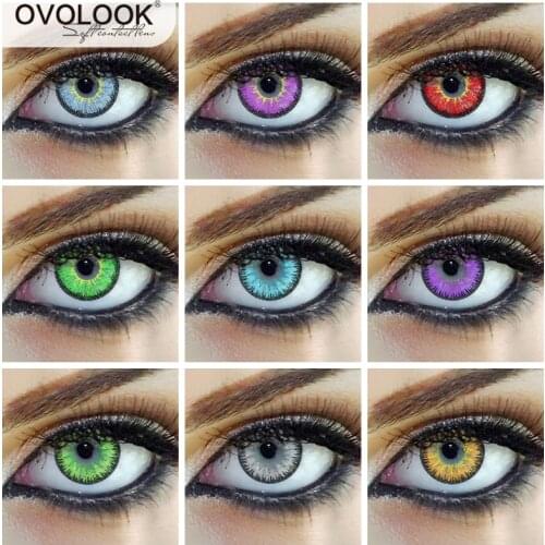 Контактные линзы многоцветные, OVOLOOK-1pair(2 шт.), диаметр 14,5 м