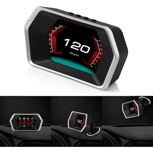 Автомобильный Тахометр, дисплей на лобовом стекле OBD2, GPS, датчик температуры масла, охлаждающей жидкости, Цифровой Автомобильный спидометр, двойная система, умные гаджеты