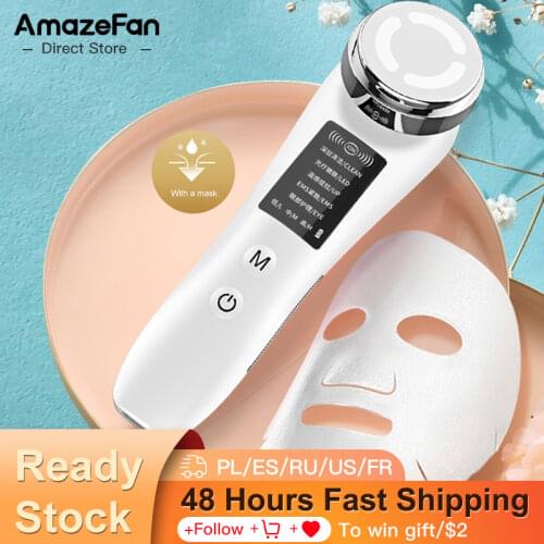 Массажер для лица RF & EMS Lifting Face Beauty Device Мезотерапия лица Уход за кожей Машина для глубокого очищения Красота лица Здоровье