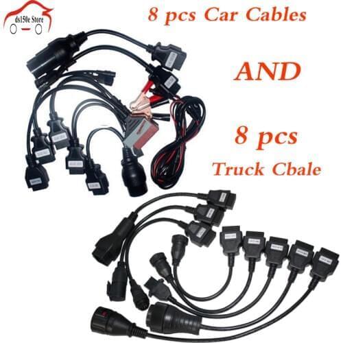 VD 8 шт. полный комплект автомобильных кабелей + 8 шт. кабелей для грузовиков для tcs pro plus Автомобильный Кабель для дельфиса