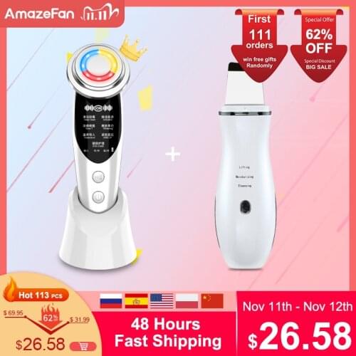 Скребок для лица, 7 дюймов, 1rf и EMS, светодиодный ковой
