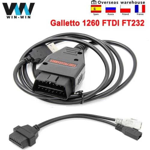 Инструмент для настройки чипа ECU Galletto 1260 OBD2, инструменты для диагностики автомобиля, сканер OBD 2 с кабелем