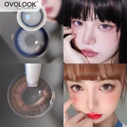 OVOLOOK-2PCS контактные линзы для глаз, цветные контактные линзы для глаз (диаметр 14 мм, для близорукости)