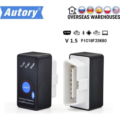 OBD2 ELM327 V1.5 на PIC18F25K80 Super Bluetooth с компакт-диском OBD ii сканер неисправностей Авто считыватели кодов сканирующие инструменты Переключатель ELM 327 eml