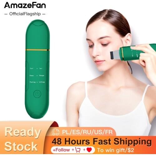 Amazefan ультразвуковое устройство для очистки поверхности от черных точек, акне, портативное косметическое устройство для глубокой очистки пор, плотный скребок для ухода за кожей