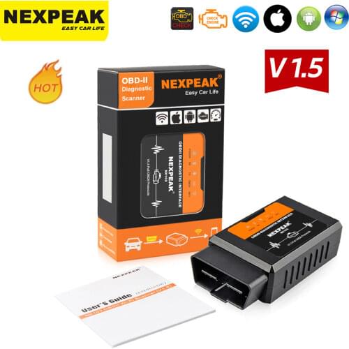 Адаптер диагностический ELM327 версия 1.5, WIFI, для разъема OBD2/ODB II, для iPhone IOS