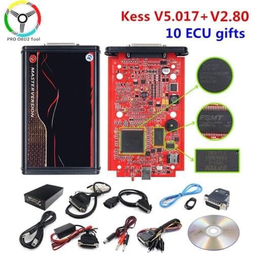 Программатор Kess Online Kess 2,80 EU Red Kess V5.017 Master No tokkess V7.020, программатор V2.25 ECU