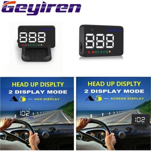 Автомобильный проектор лобового стекла GEYIREN A5 GPS HUD, дисплей 3,5 дюйма, проектор лобового стекла, цифровой спидометр, gps 2 дисплей, режим s, hud 2017