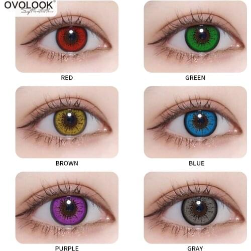 Цветные линзы ovolook】, 2 шт./1 пара, контактные линзы для глаз контактов для косплея