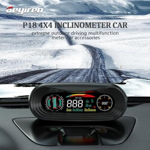 Автомобильный Инклинометр 4x4 GEYIREN P18, HUD Gps-трекер, Автомобильный спидометр, градиентный измеритель, автомобильные инструменты, аксессуары для всех автомобилей