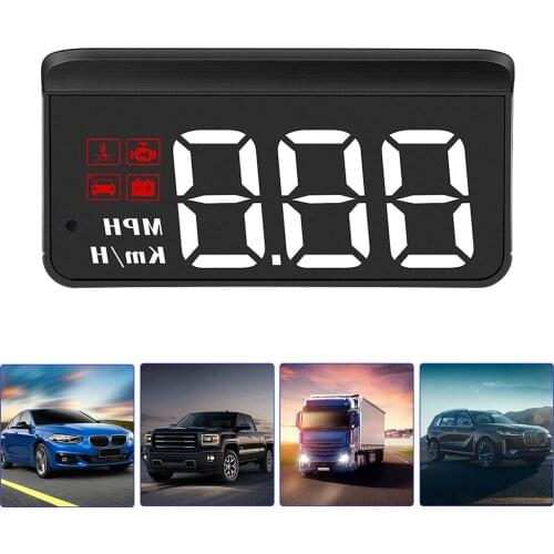 Цифровой Автомобильный спидометр HUD, электронная лампа с индикатором напряжения OBD2 светодиодный LED проектор на лобовое стекло, интеллектуальная автомобильная система