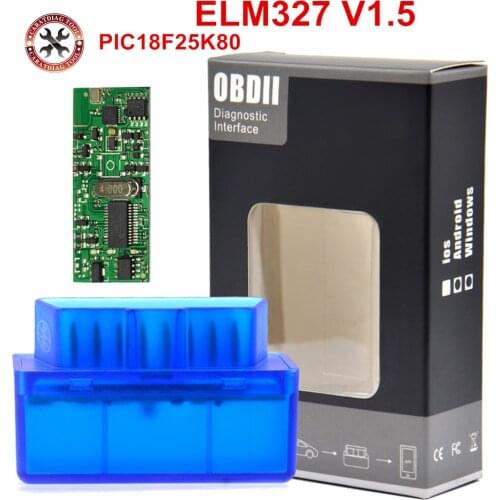Автомобильный сканер кода OBD2/OBDII, действительно V1.5 MINI ELM327 Bluetooth PIC18F25K80 версия 1,5 для Android