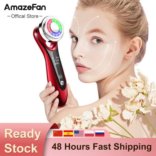 Косметический инструмент AmazeFan EMS, прибор для глубокого очищения лица, подтяжки, подогрева, красного и светильник, для домашнего ухода за кожей, массажер для лица
