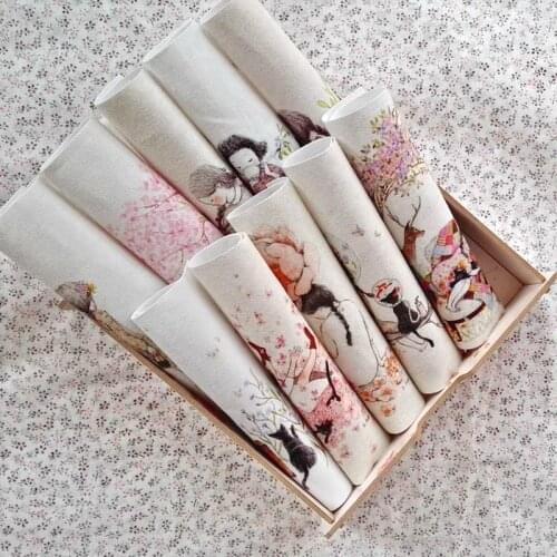 15*15 см хлопковый холст ткань Корейская девушка Лоскутная Ткань diy decora фиолетовый материал позиционирования ткань