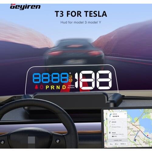 Автомобильная сигнализация GEYIREN T500 для модели Tesla 3, цифровой спидометр и индикатор, электронные аксессуары