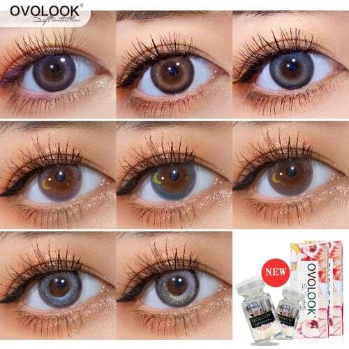 OVOLOOK-2pcs/пара новых детских носков серии Луна 10 тон Цвет ed контактные линзы для глаз Цвет ed глазные линзы косметический Цвет связаться с нами (диаметр: 14 мм)