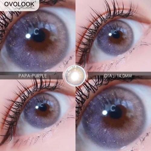 Линзы цветные для глаз, диаметр 14 мм, OVOLOOK-2pcs шт./пара