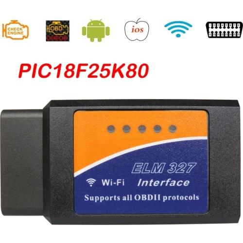 Диагностический сканер PIC18F25K80 OBD2, ELM327 V1.5 Wi-fi, iOS, автомобильный диагностический сканер Elm 327 в 1,5, Wi-fi ELM-327 OBD 2, диагностические инструменты