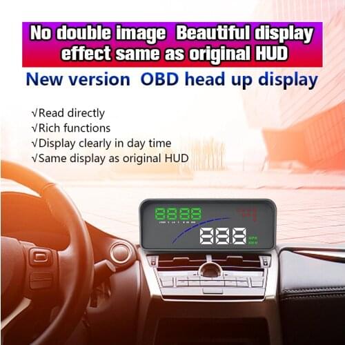 Автомобильный HUD Дисплей OBD2 II EUOBD система предупреждения о превышении скорости проектор лобовое стекло авто электронная сигнализация напряжения OBDII Автомобильный Hud