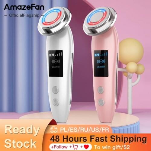Инструмент AmazeFan для ухода за кожей лица, 4 в 1, EMS
