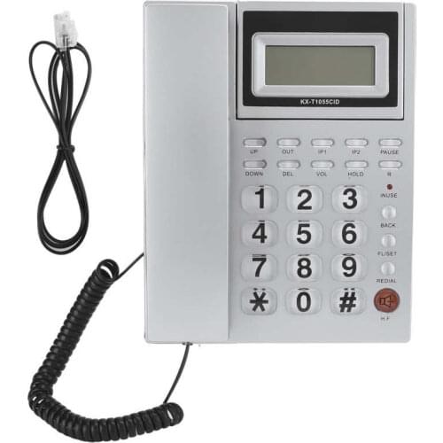 KX-T1055CID Настольный телефон с большими кнопками, однопроводный проводной телефонный телефон для дома, офиса, настольный телефон