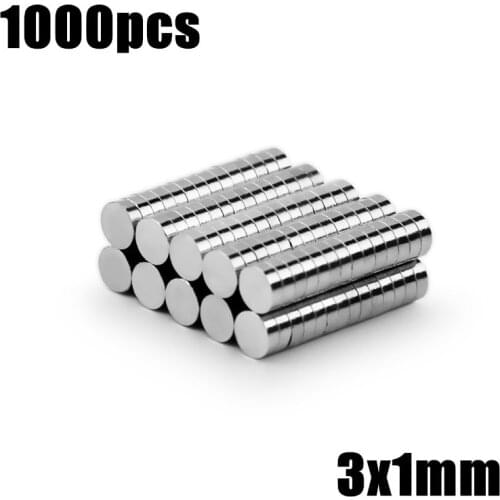 1000 шт. 3x1 мм супер мощный сильный Массовая маленький круглый NdFeB неодимовые магниты диски диаметром 3 мм х 1 мм N35 редкоземельные магниты NdFeB (неодим-железо-бор