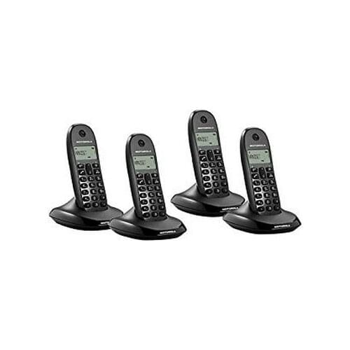 Беспроводной телефон Motorola C1004 (4 шт.) черный