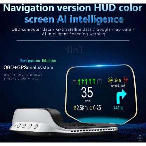 Автомобильная навигация OBD2 GPS Спидометр предупреждение о превышении скорости бортовой компьютер дисплей на лобовом стекле умные автомобильные электронные аксессуары